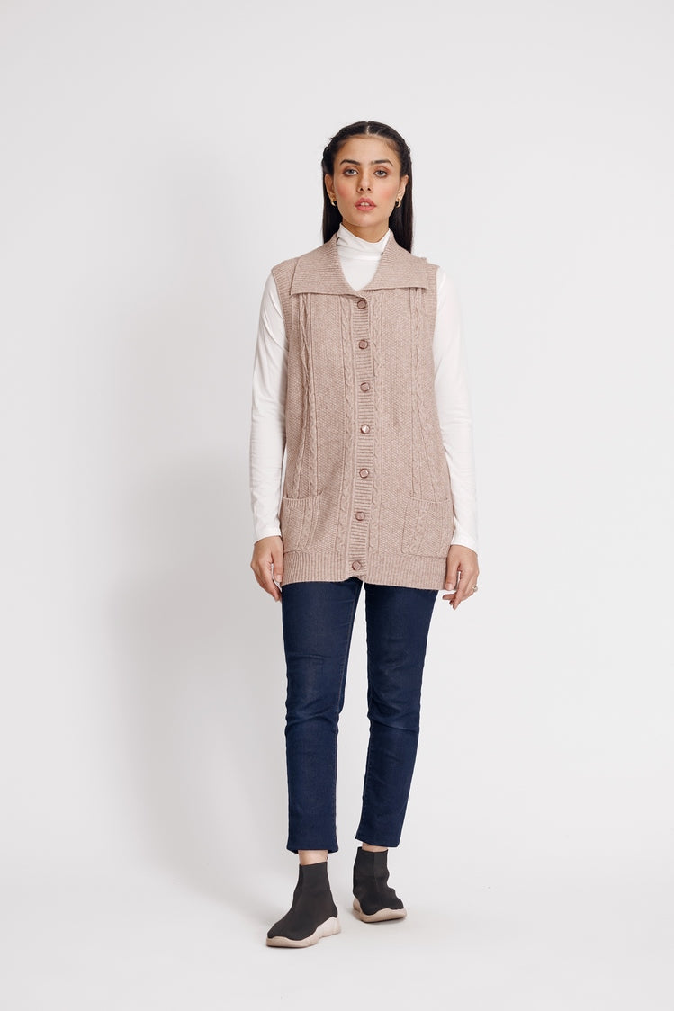 Picture of Ellena - V-Neck Cardigan Sweater - Available at Raja Sahib