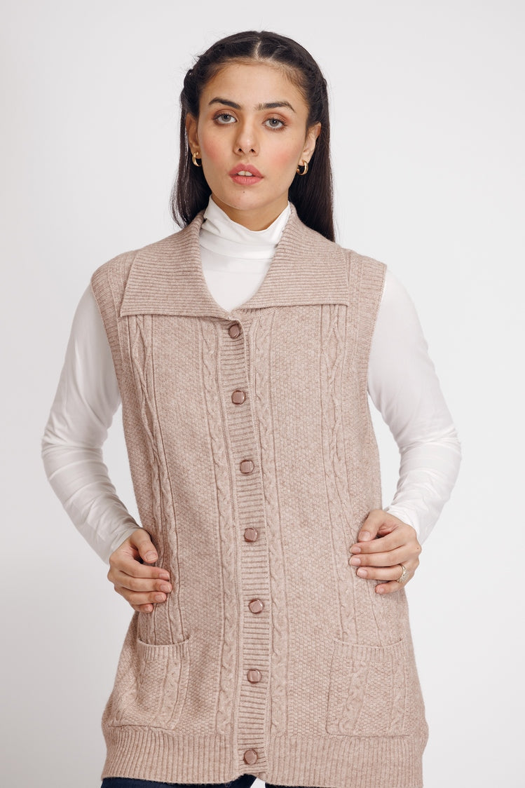 Picture of Ellena - V-Neck Cardigan Sweater - Available at Raja Sahib