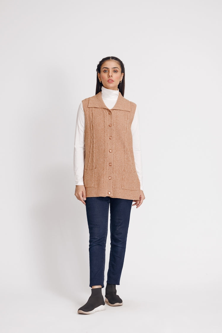 Picture of Ellena - V-Neck Cardigan Sweater - Available at Raja Sahib
