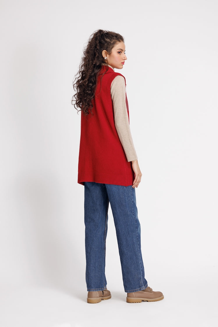 Picture of Ellena - V-Neck Cardigan Sweater - Available at Raja Sahib