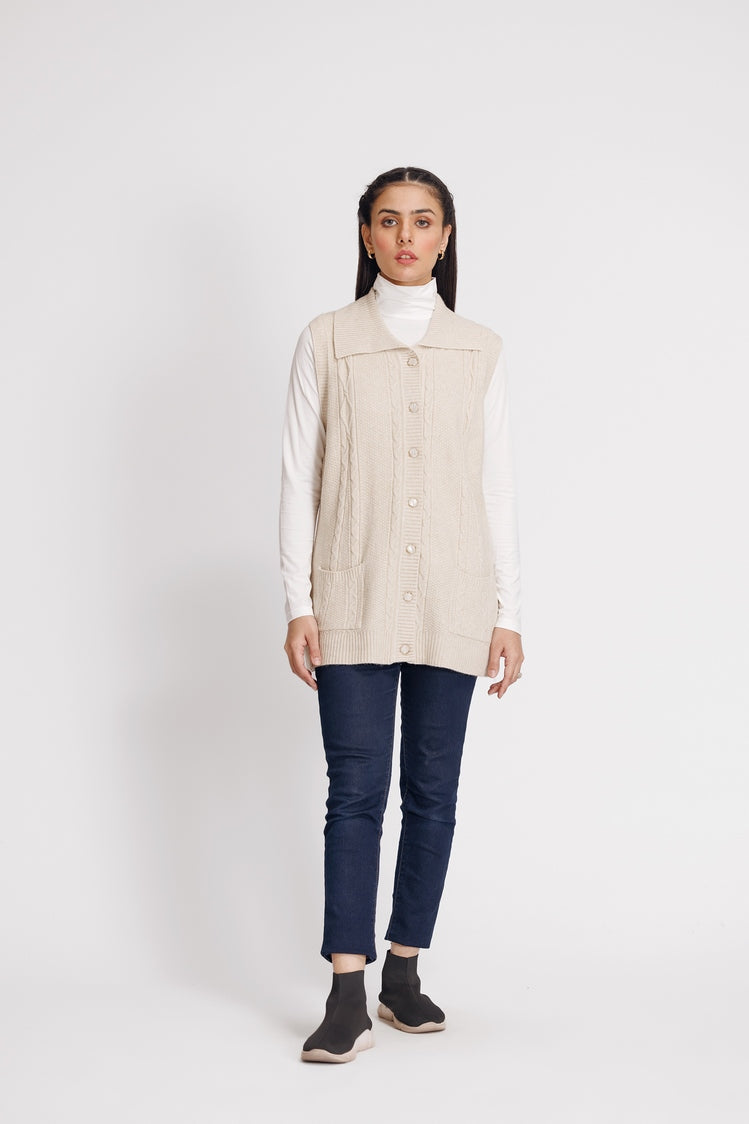 Picture of Ellena - V-Neck Cardigan Sweater - Available at Raja Sahib