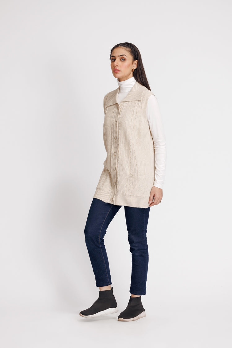 Picture of Ellena - V-Neck Cardigan Sweater - Available at Raja Sahib