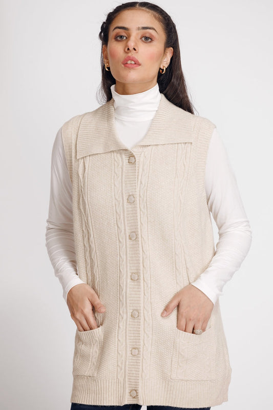 Picture of Ellena - V-Neck Cardigan Sweater - Available at Raja Sahib