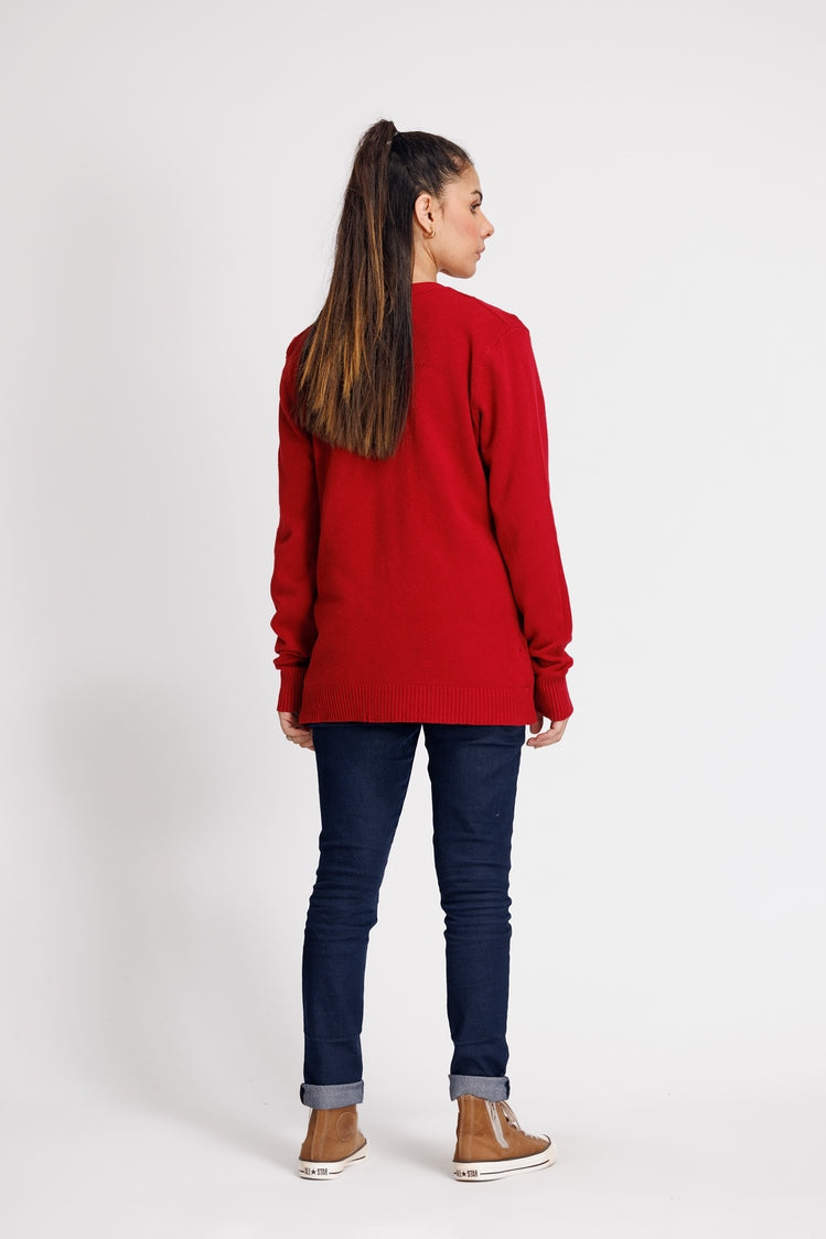 Picture of Ellena - V-Neck Cardigan Sweater - Available at Raja Sahib