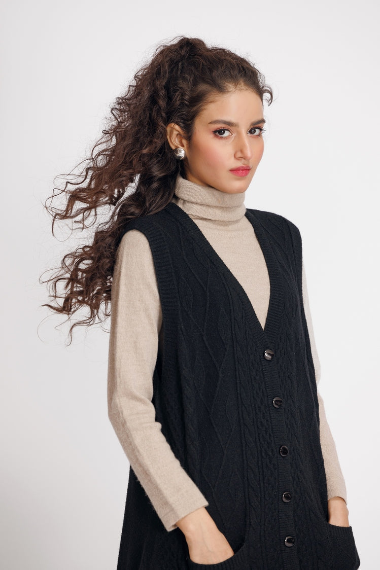 Picture of Ellena - V-Neck Cardigan Sweater - Available at Raja Sahib