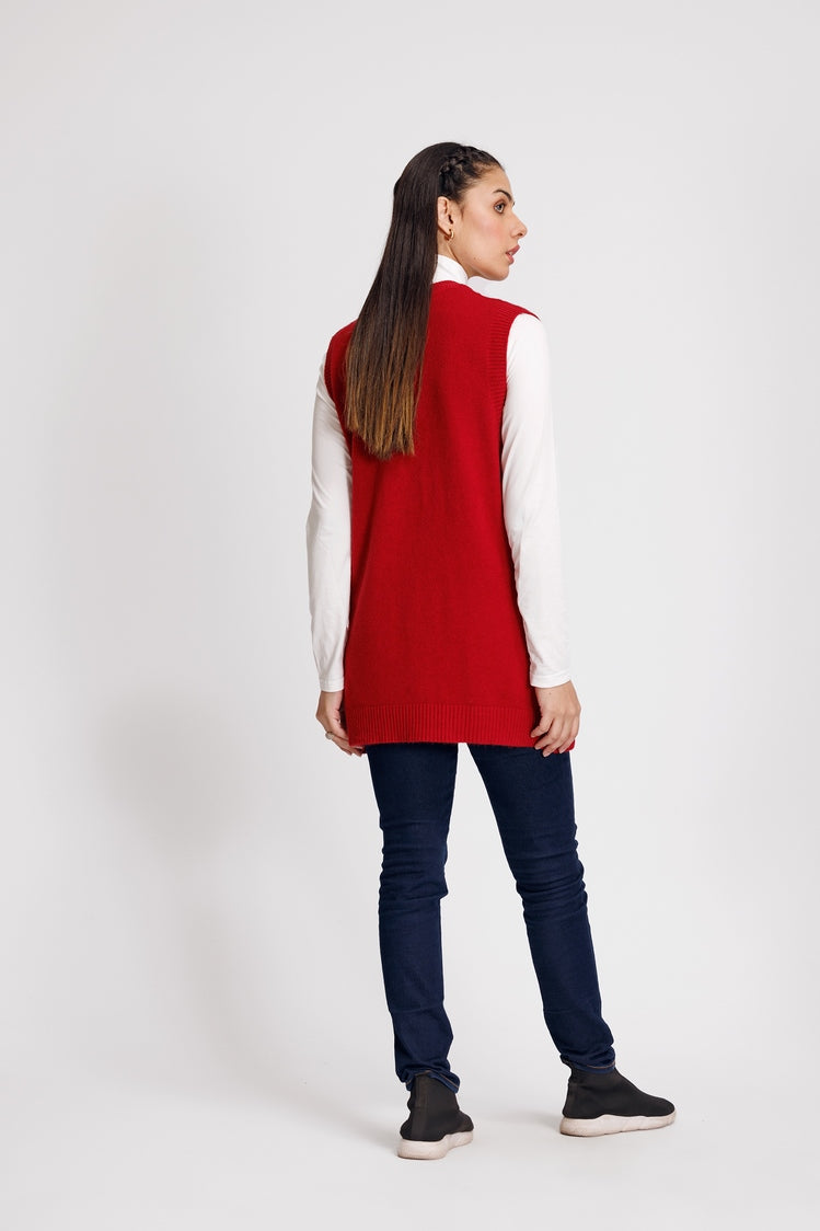 Picture of Ellena - V-Neck Cardigan Sweater - Available at Raja Sahib