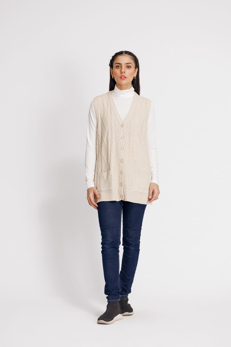 Picture of Ellena - V-Neck Cardigan Sweater - Available at Raja Sahib