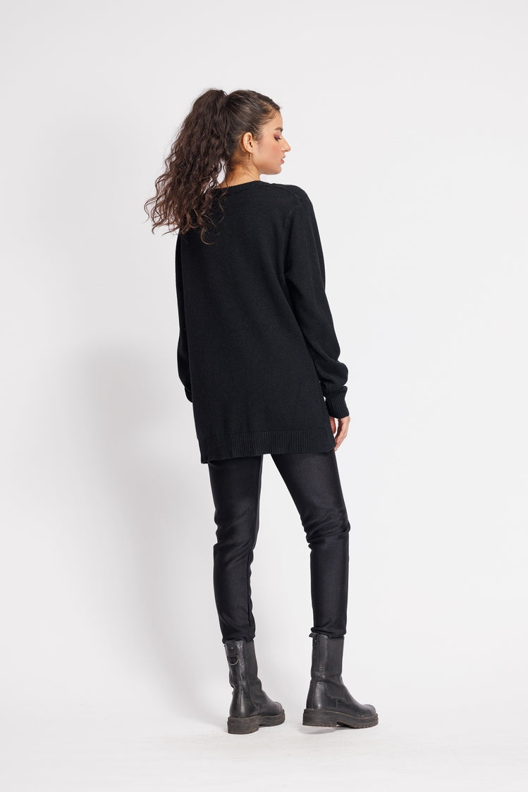 Picture of Ellena - V-Neck Cardigan Sweater - Available at Raja Sahib