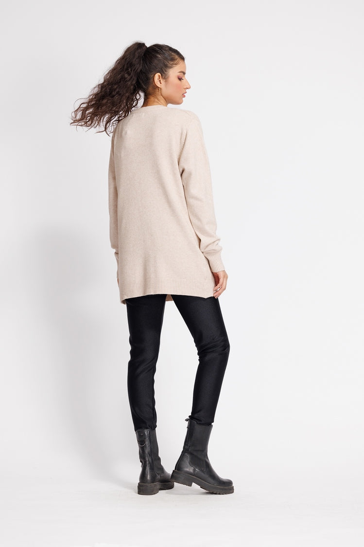 Picture of Ellena - V-Neck Cardigan Sweater - Available at Raja Sahib