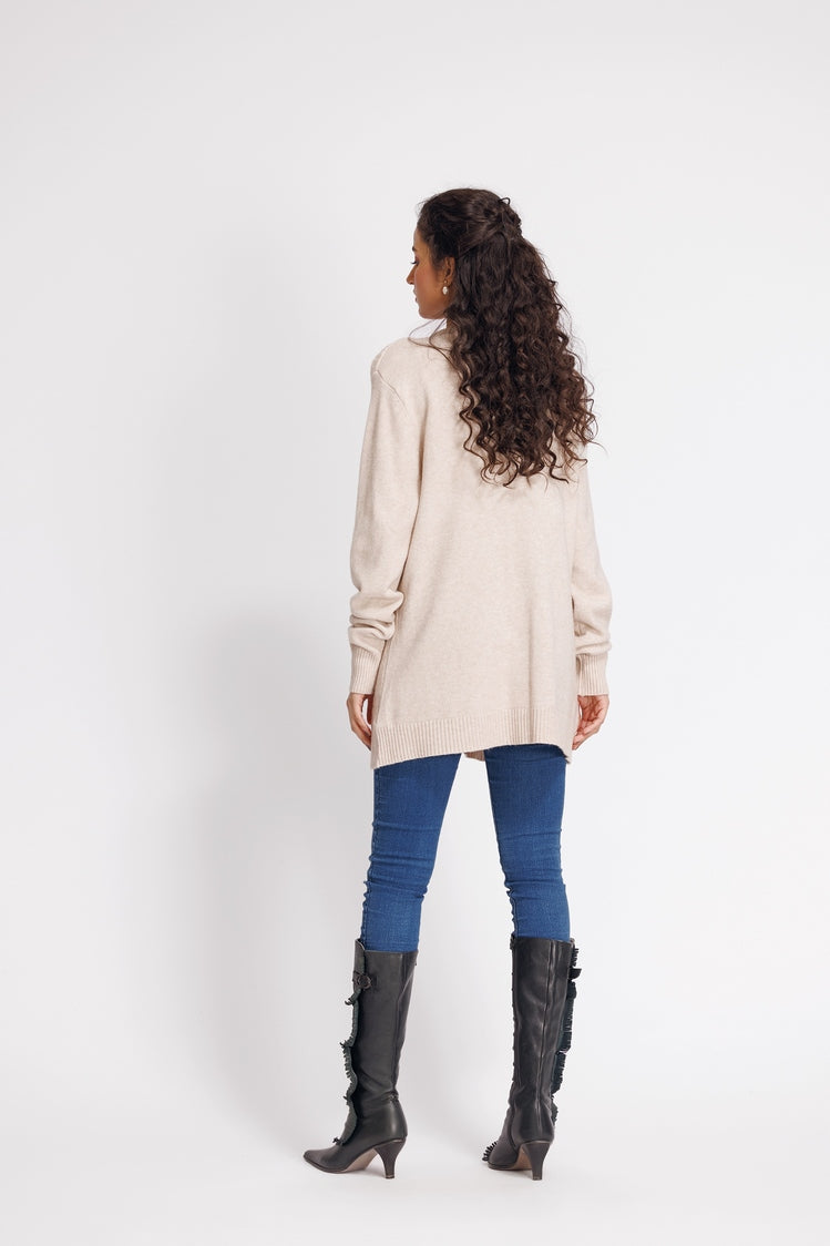 Picture of Ellena - V-Neck Cardigan Sweater - Available at Raja Sahib