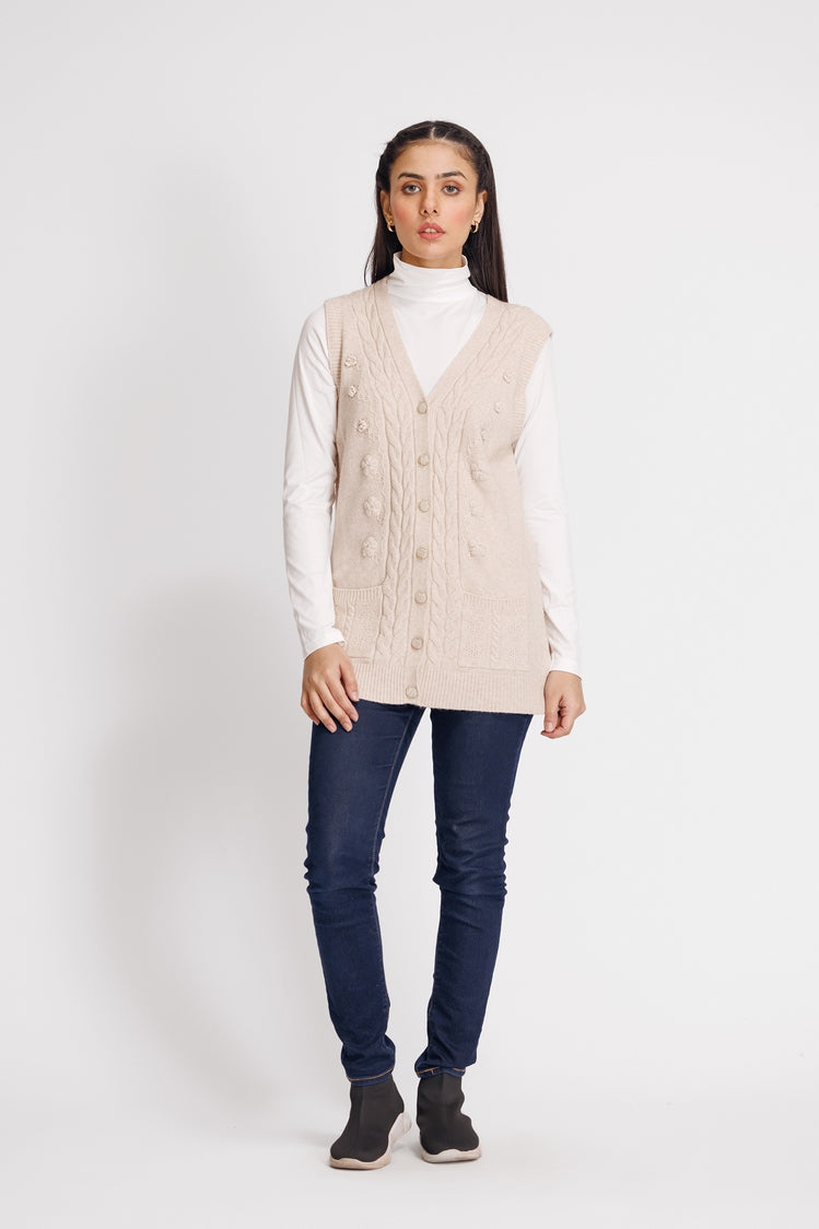 Picture of Ellena - V-Neck Cardigan Sweater - Available at Raja Sahib