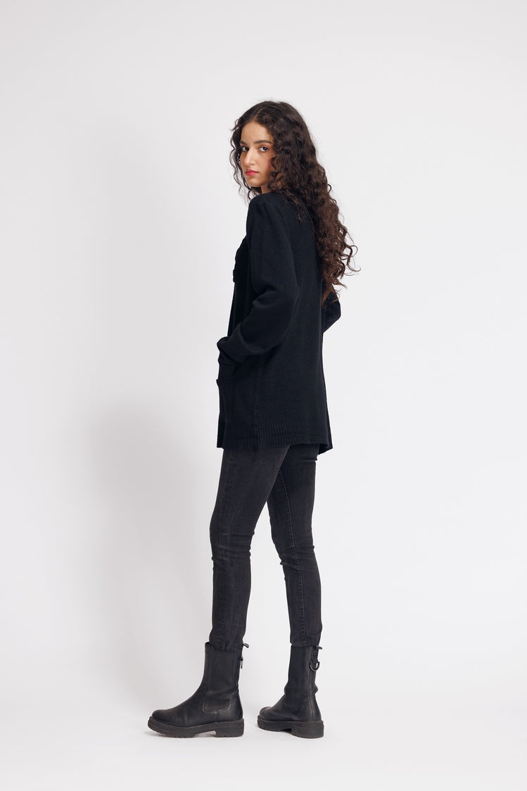 Picture of Ellena - V-Neck Cardigan Sweater - Available at Raja Sahib