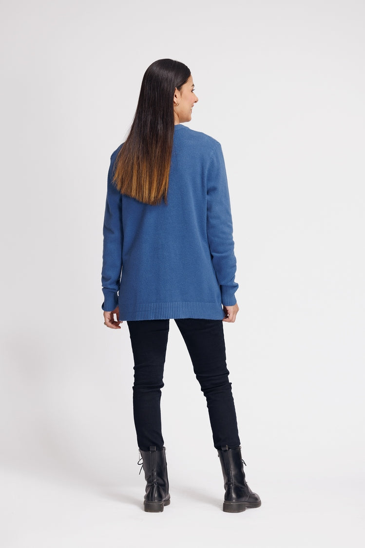 Picture of Ellena - V-Neck Cardigan Sweater - Available at Raja Sahib
