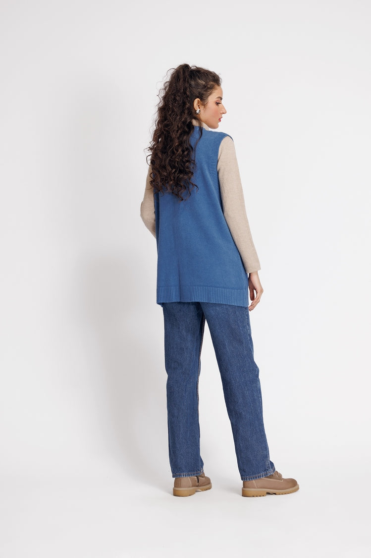 Picture of Ellena - V-Neck Cardigan Sweater - Available at Raja Sahib