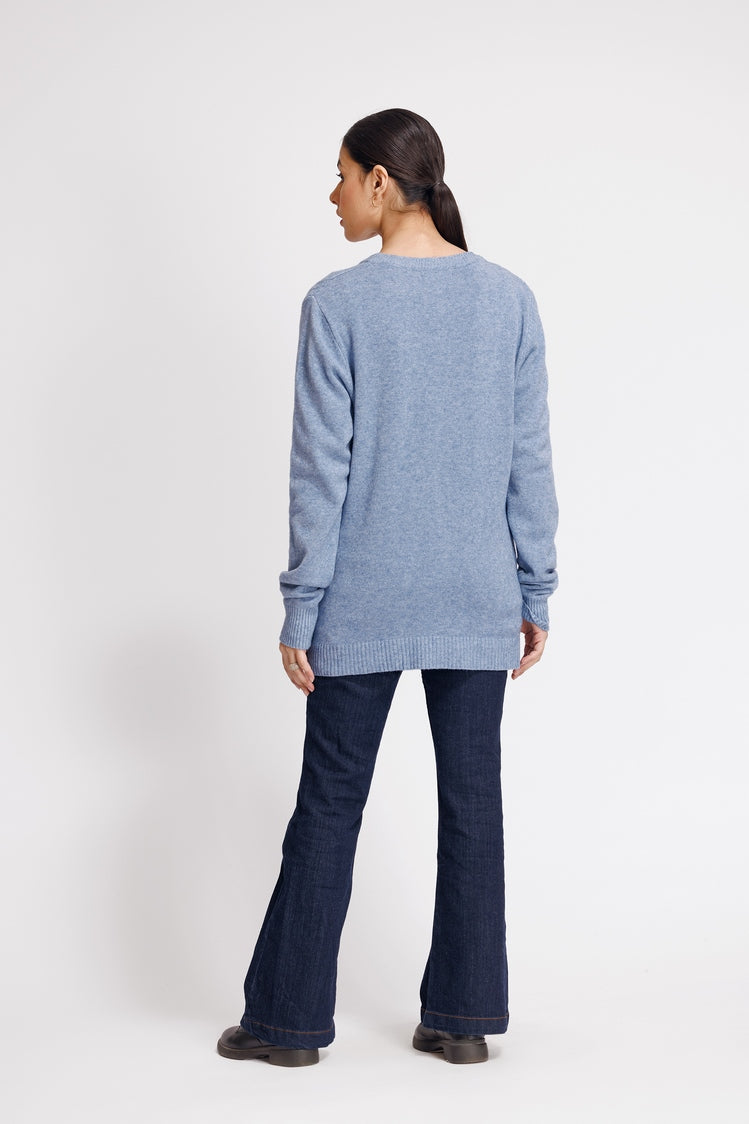 Picture of Ellena - V-Neck Cardigan Sweater - Available at Raja Sahib