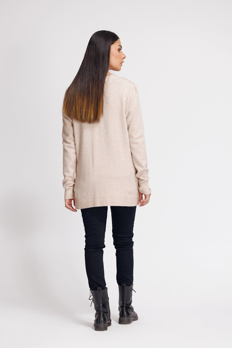 Picture of Ellena - V-Neck Cardigan Sweater - Available at Raja Sahib