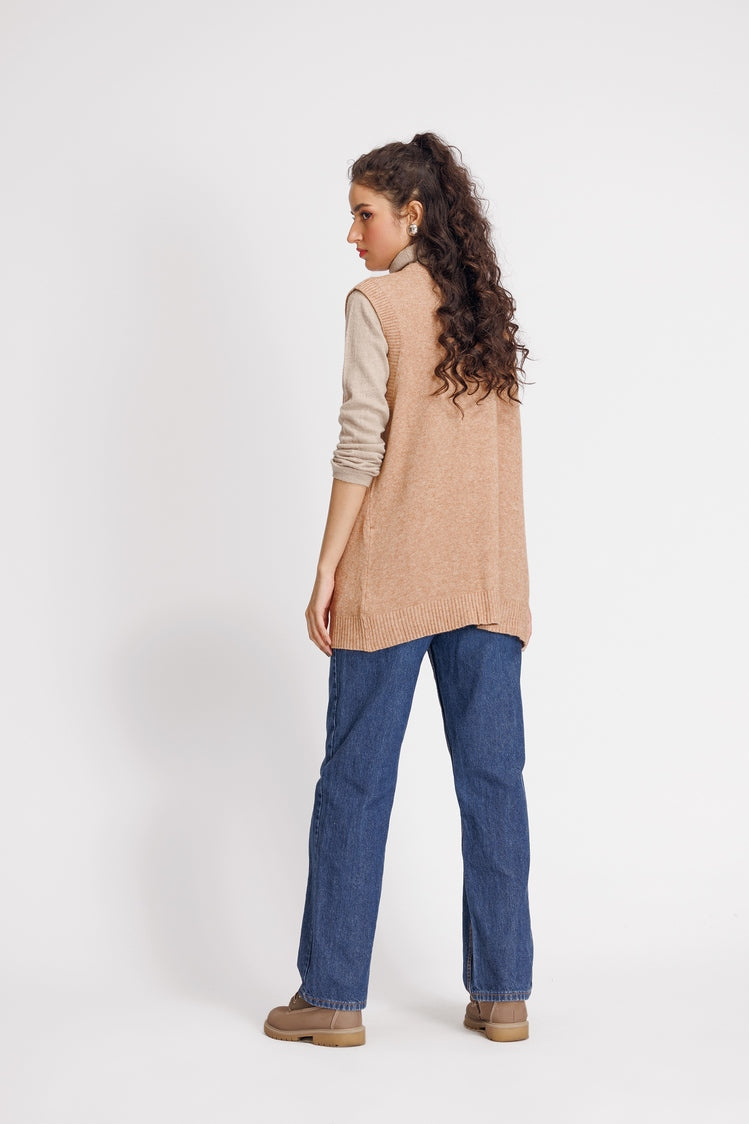 Picture of Ellena - V-Neck Cardigan Sweater - Available at Raja Sahib