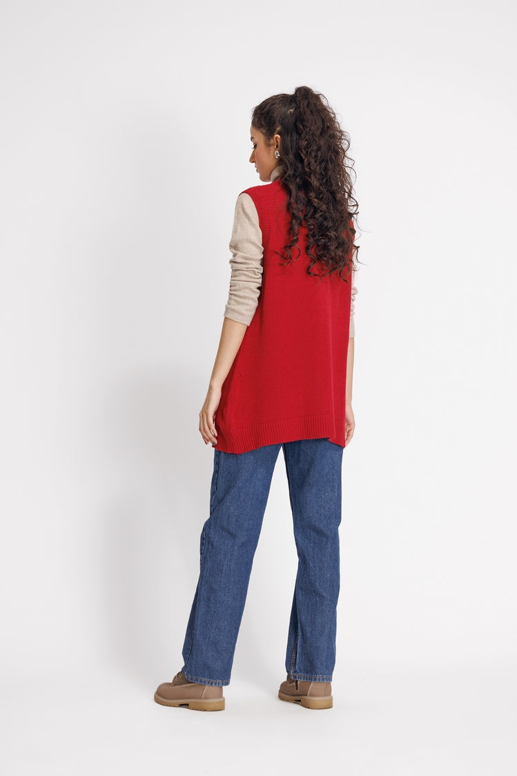 Picture of Ellena - V-Neck Cardigan Sweater - Available at Raja Sahib