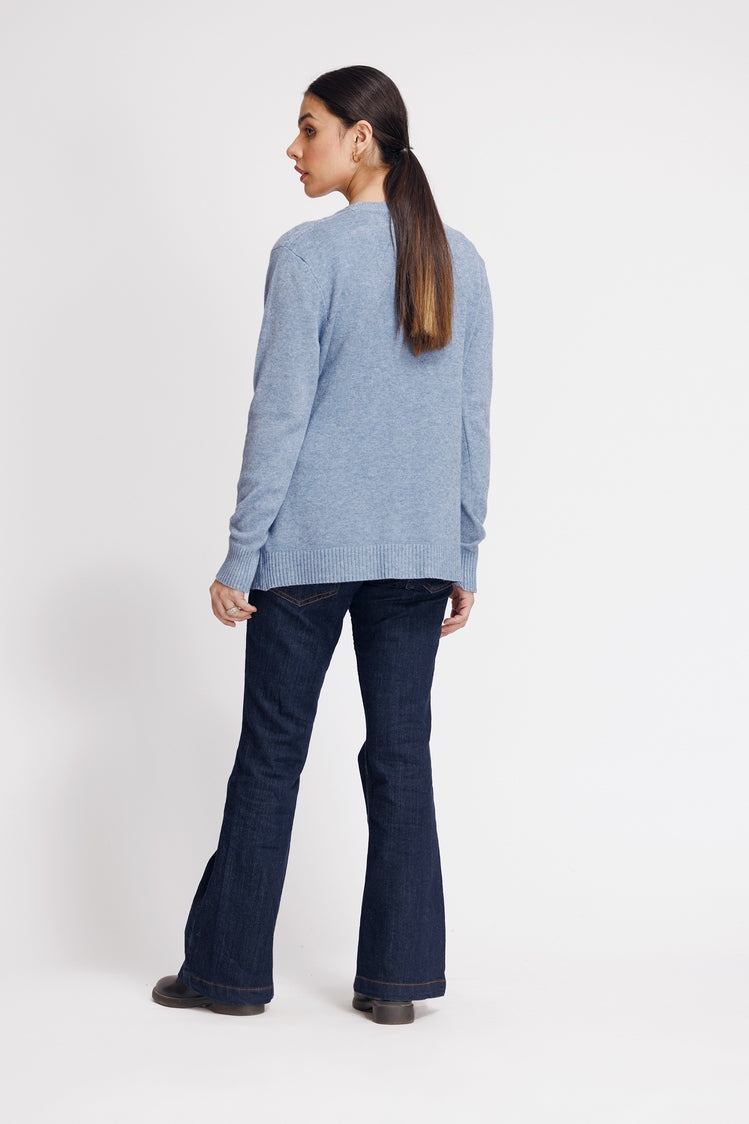 Picture of Ellena - V-Neck Cardigan Sweater - Available at Raja Sahib