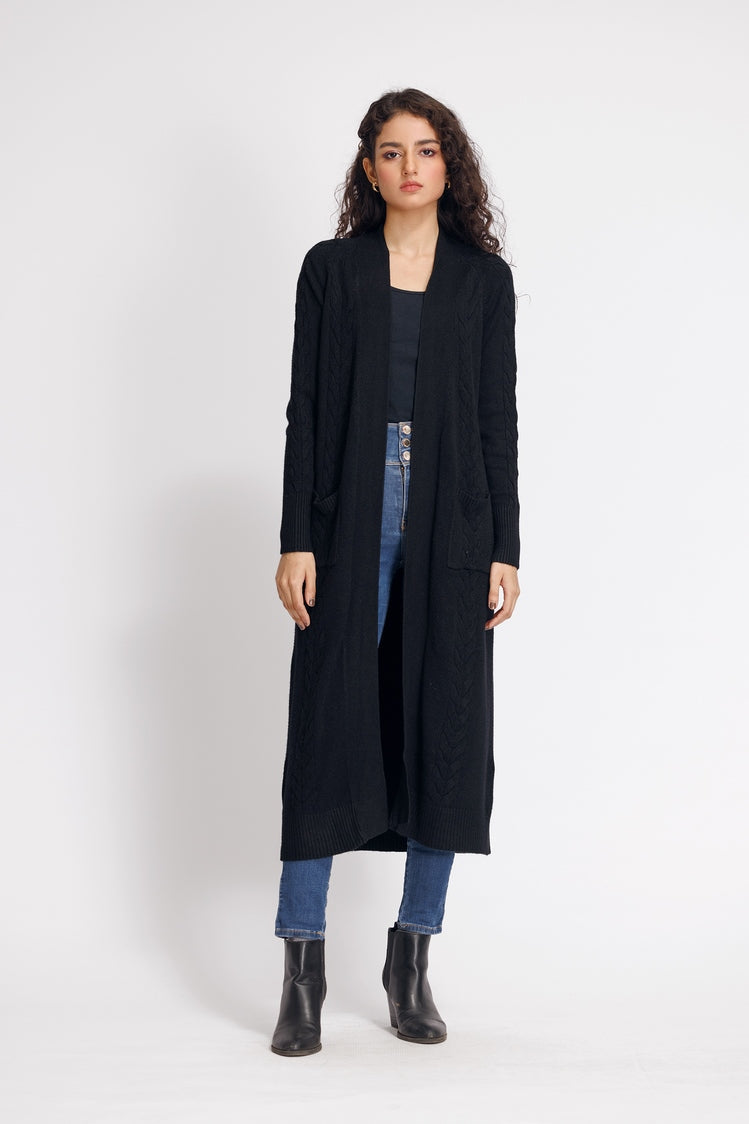 Picture of Ellena - V-Neck Cardigan Sweater - Available at Raja Sahib