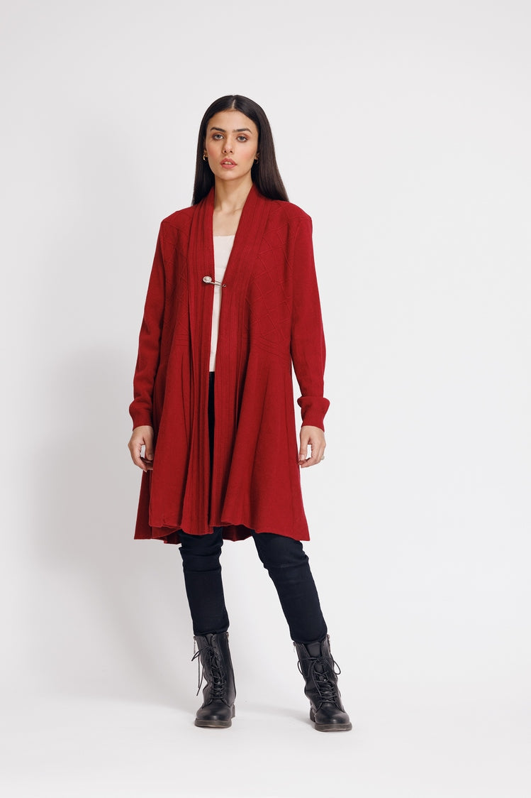 Picture of Ellena - V-Neck Cardigan Sweater - Available at Raja Sahib