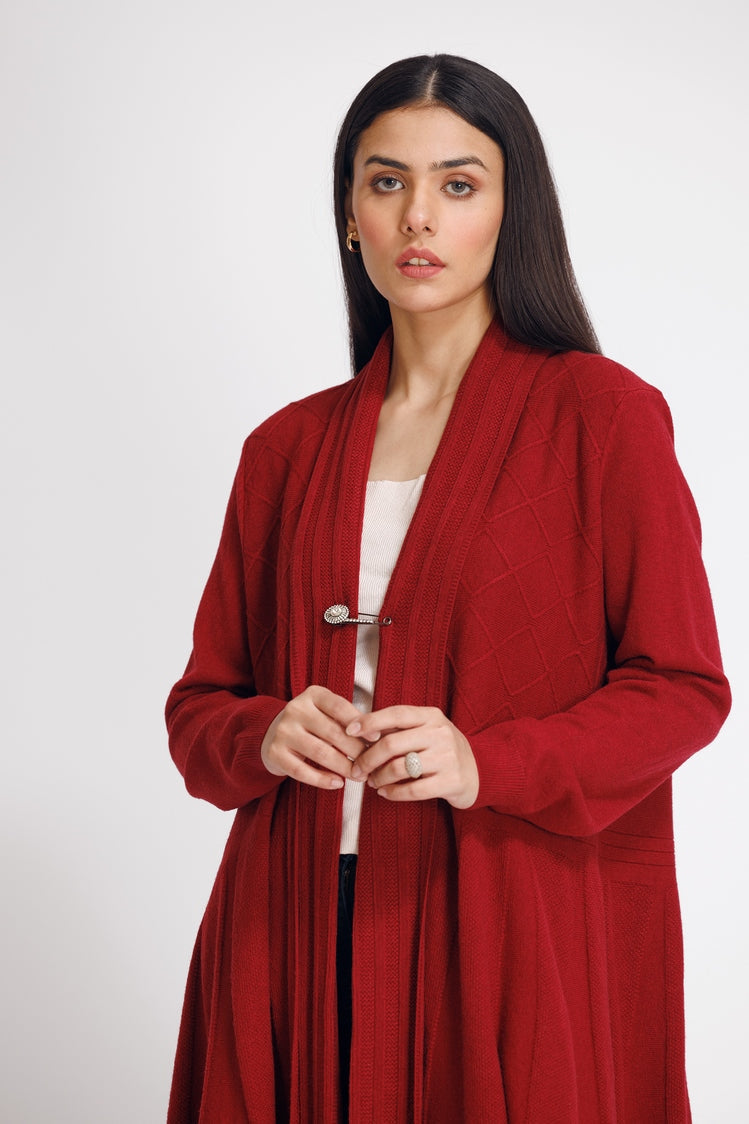 Picture of Ellena - V-Neck Cardigan Sweater - Available at Raja Sahib