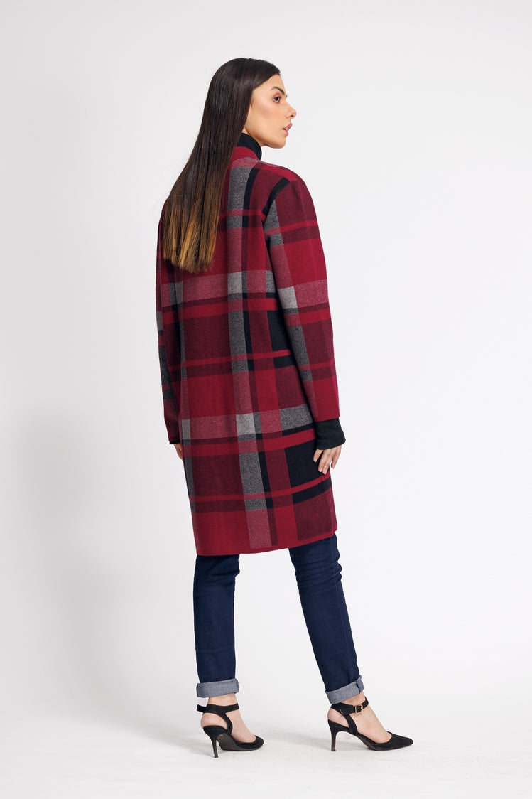 Picture of Ellena - Round Neck Cardigan Sweater - Available at Raja Sahib