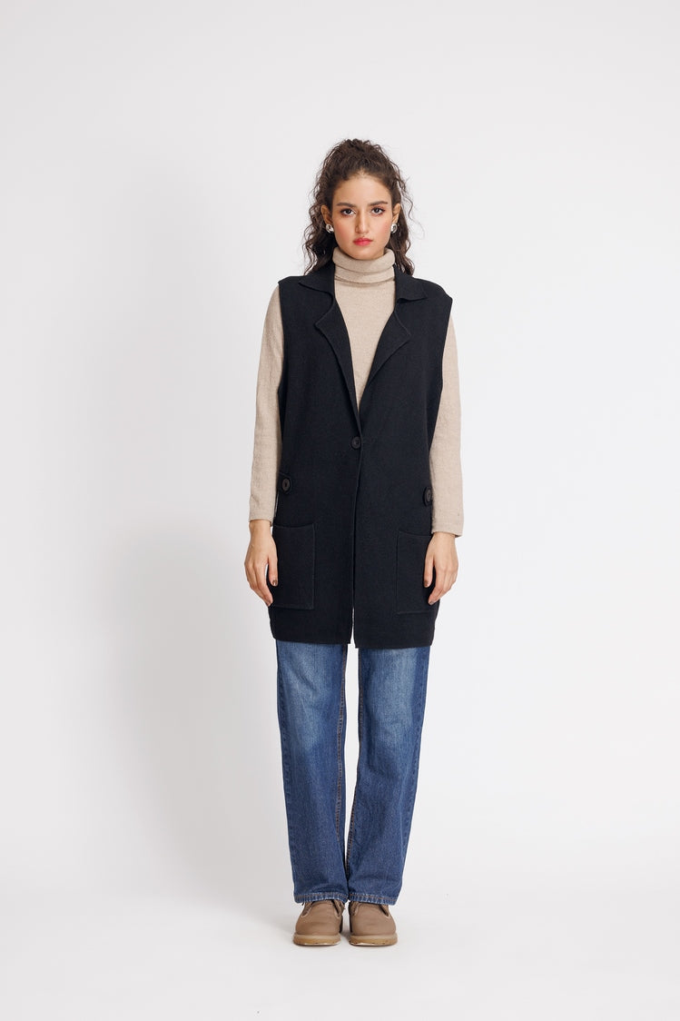 Picture of Ellena - V-Neck Cardigan Sweater - Available at Raja Sahib