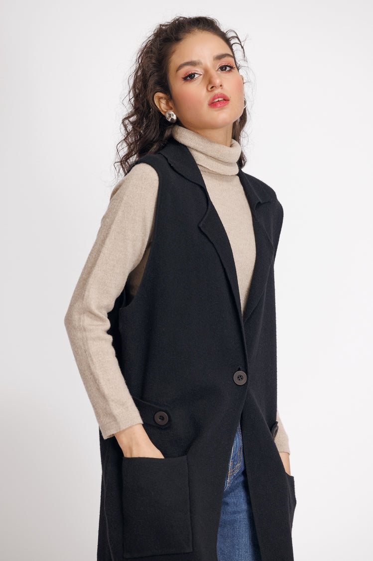 Picture of Ellena - V-Neck Cardigan Sweater - Available at Raja Sahib