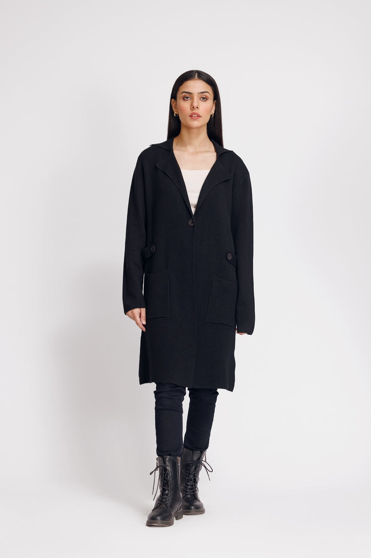 Picture of Ellena - V-Neck Cardigan Sweater - Available at Raja Sahib