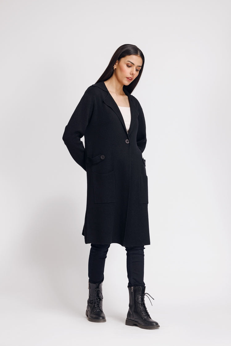 Picture of Ellena - V-Neck Cardigan Sweater - Available at Raja Sahib