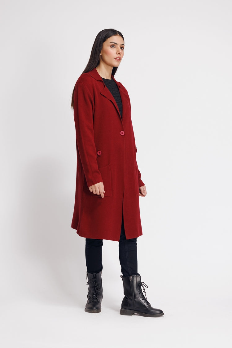 Picture of Ellena - V-Neck Cardigan Sweater - Available at Raja Sahib