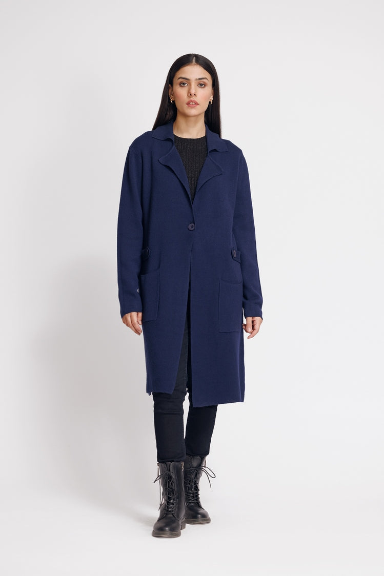 Picture of Ellena - V-Neck Cardigan Sweater - Available at Raja Sahib