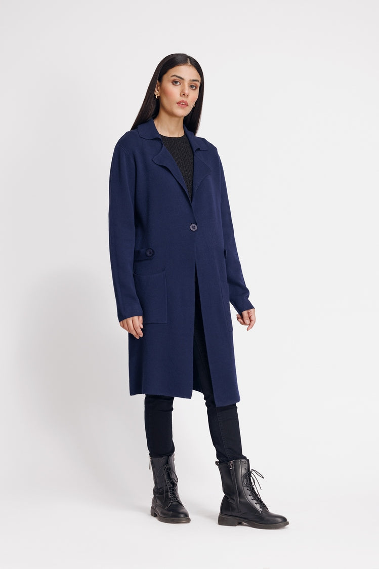 Picture of Ellena - V-Neck Cardigan Sweater - Available at Raja Sahib