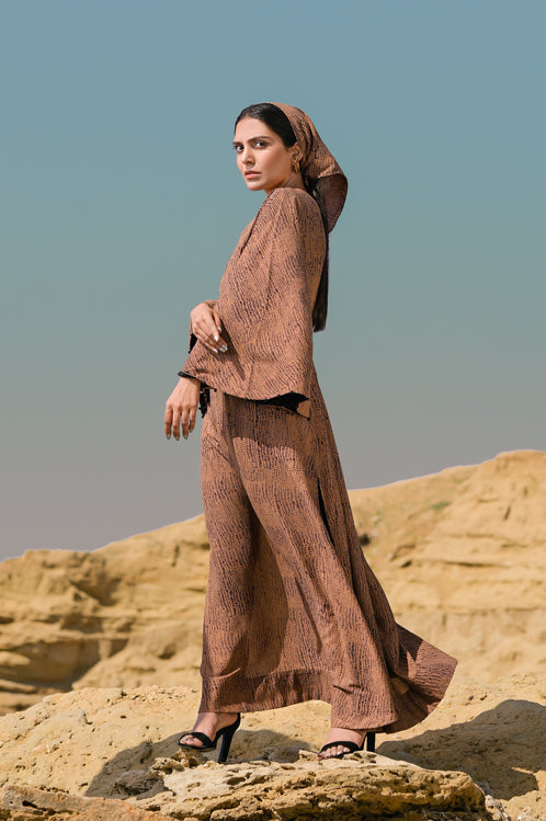 Picture of Ellena - Printed Georgette Dress - Available at Raja Sahib