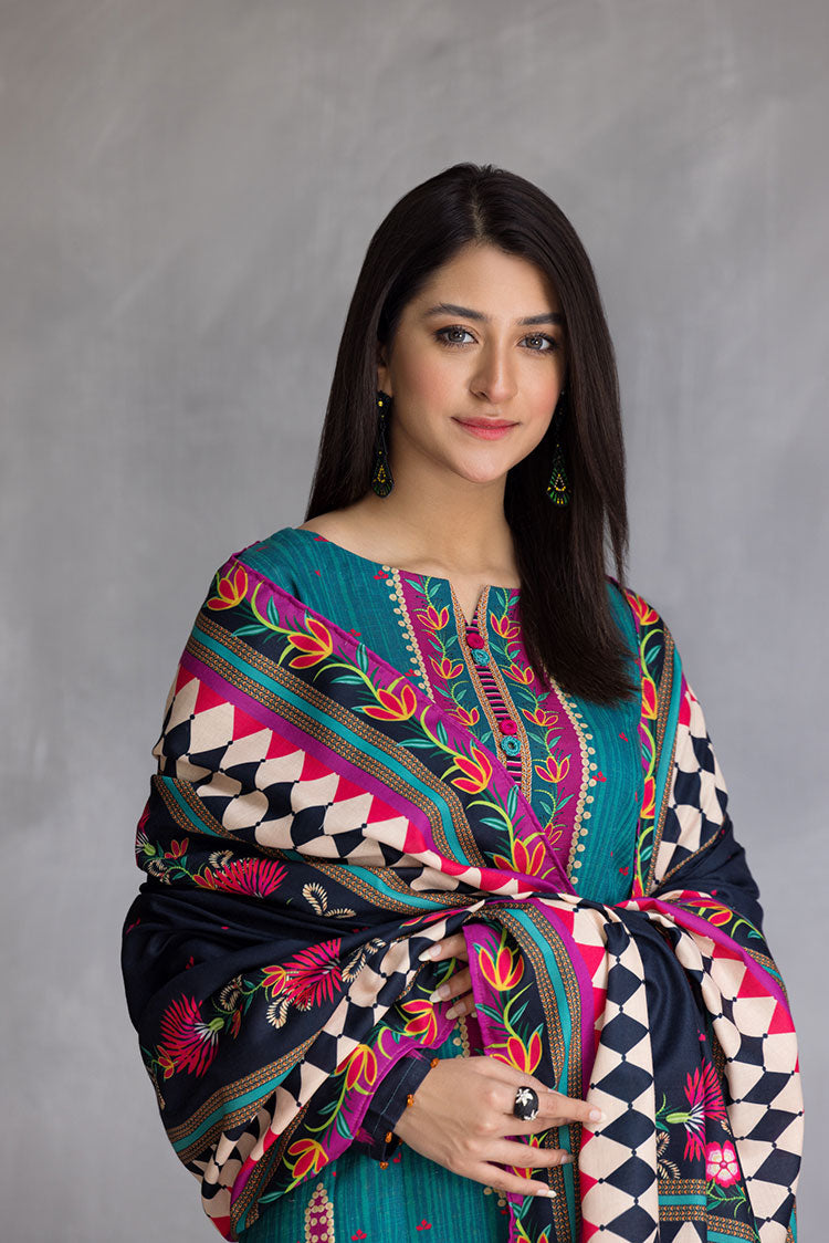 Picture of Ellena - 3-PC Stitched Khaddar Suit - Available at Raja Sahib