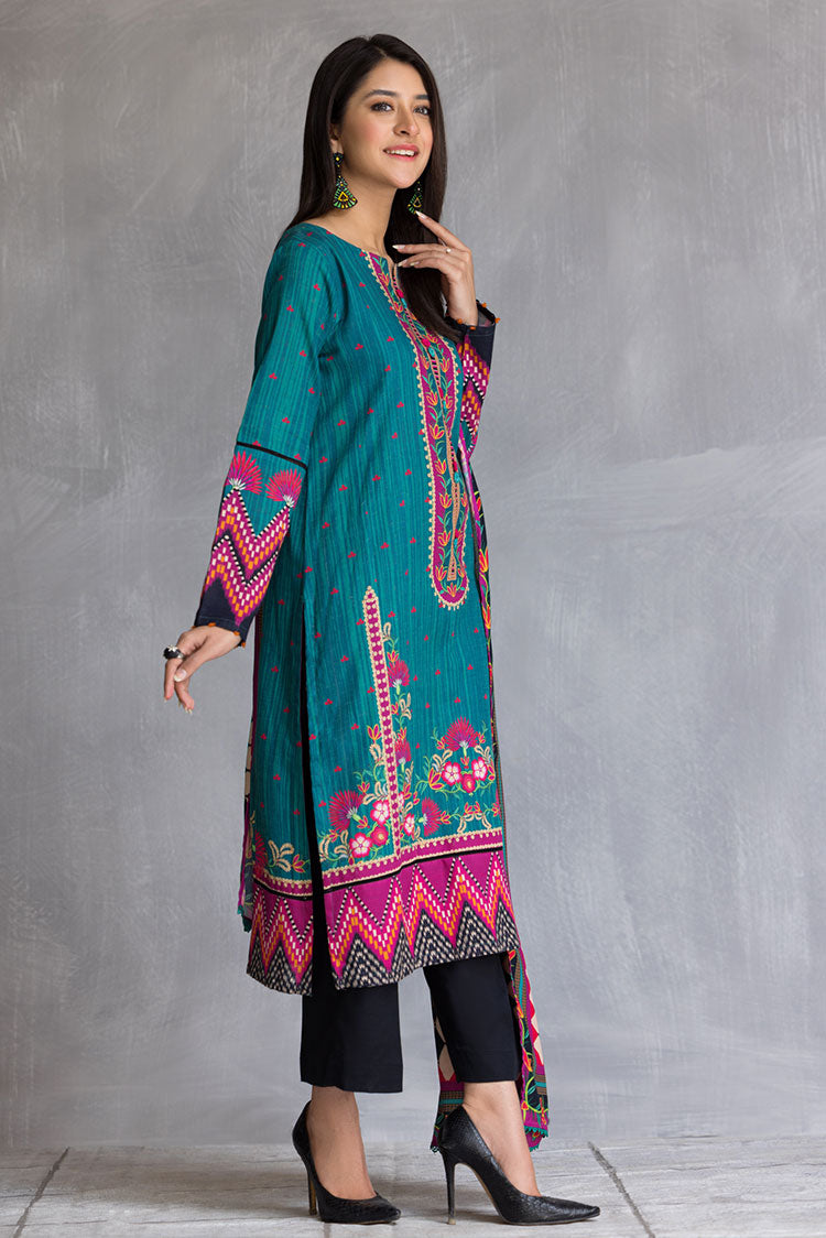 Picture of Ellena - 3-PC Stitched Khaddar Suit - Available at Raja Sahib