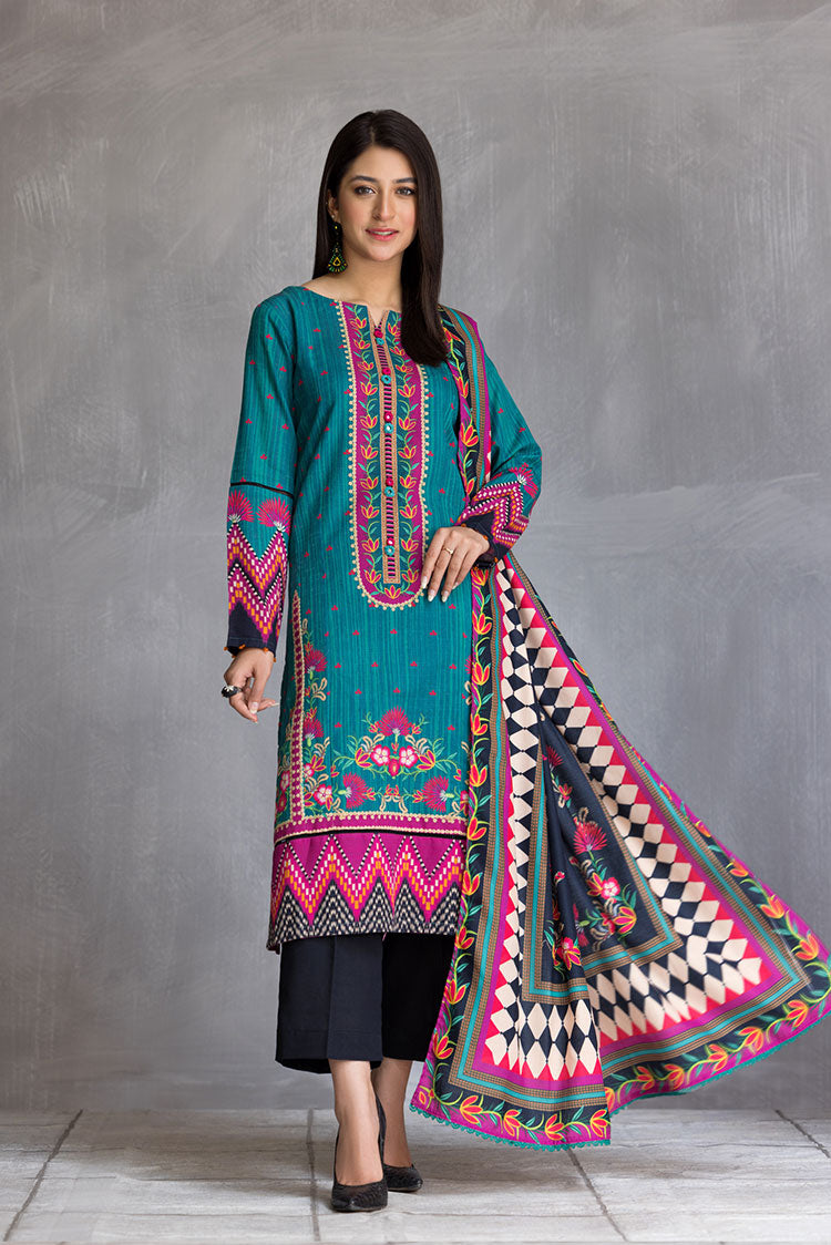 Picture of Ellena - 3-PC Stitched Khaddar Suit - Available at Raja Sahib
