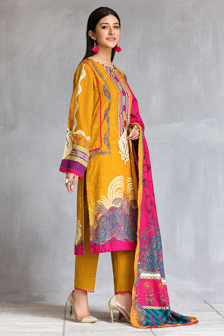 Picture of Ellena - 3-PC Stitched Khaddar Suit - Available at Raja Sahib