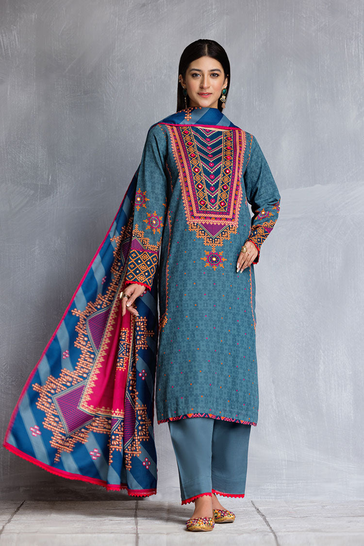 Picture of Ellena - 3-PC Stitched Khaddar Suit - Available at Raja Sahib