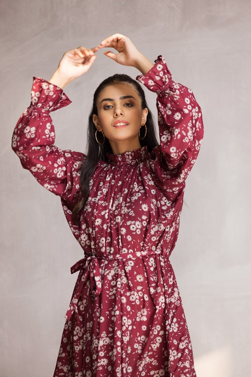 Picture of Ellena - Western Georgette Dress - Available at Raja Sahib