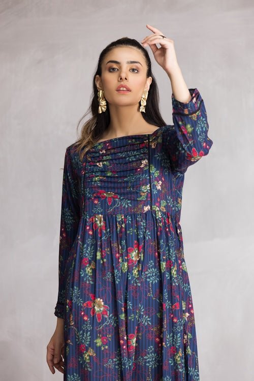 Picture of Ellena - Western Georgette Dress - Available at Raja Sahib