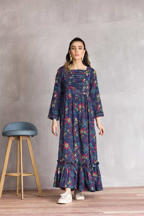 Picture of Ellena - Western Georgette Dress - Available at Raja Sahib