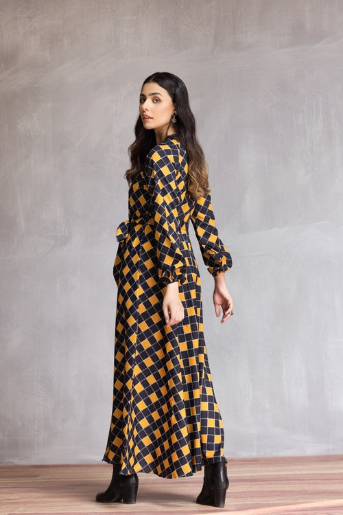 Picture of Ellena - Western Georgette Dress - Available at Raja Sahib