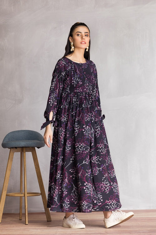 Picture of Ellena - Western Georgette Dress - Available at Raja Sahib