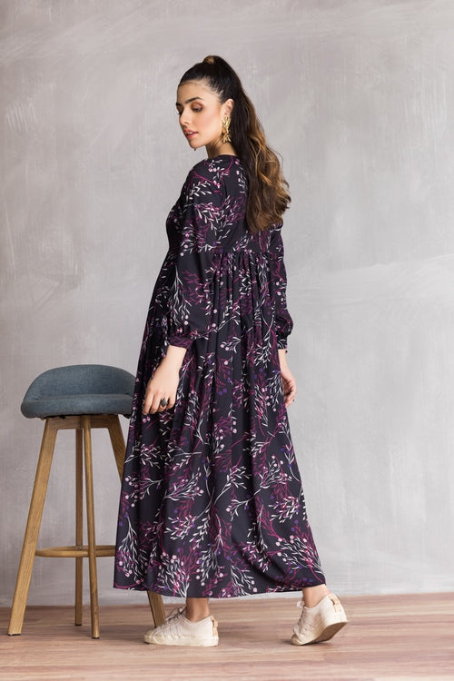 Picture of Ellena - Western Georgette Dress - Available at Raja Sahib