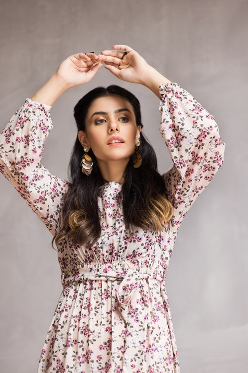 Picture of Ellena - Western Georgette Dress - Available at Raja Sahib