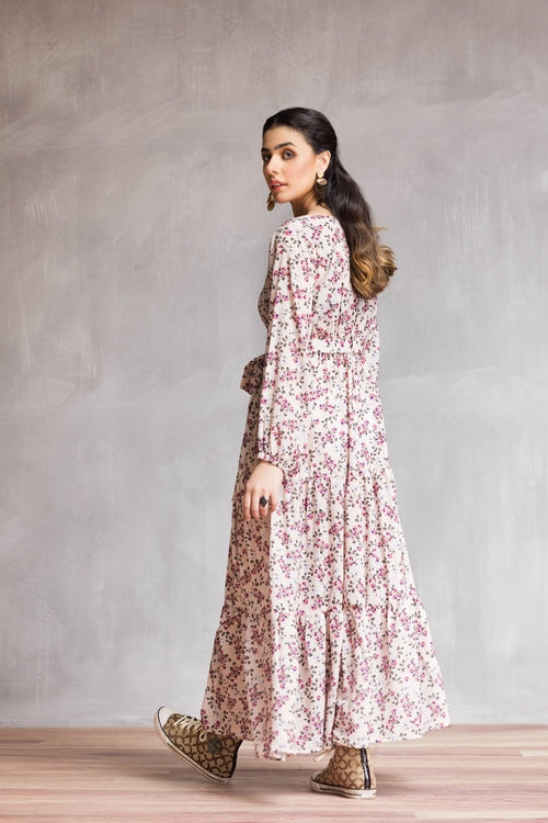 Picture of Ellena - Western Georgette Dress - Available at Raja Sahib