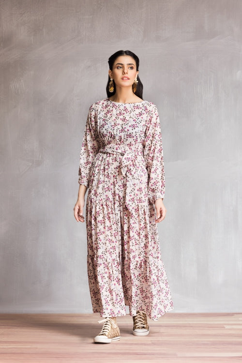 Picture of Ellena - Western Georgette Dress - Available at Raja Sahib