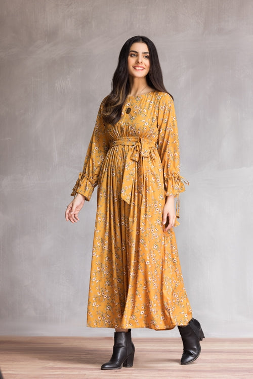 Picture of Ellena - Western Georgette Dress - Available at Raja Sahib